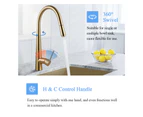 Brushed Gold Kitchen tap mixer Pull Out head Swivel Spout Laundry Bar Sink Faucets Brass