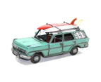 Boyle 29cm EH Station Wagon Car w/ Surfboards Ornament Standing Home Decor Teal