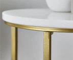 Cooper & Co. Ali Marble Side Table - Gold/White