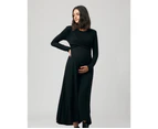 Tara Cross Front Nursing Dress Ebony Womens Maternity Wear by Ripe Maternity