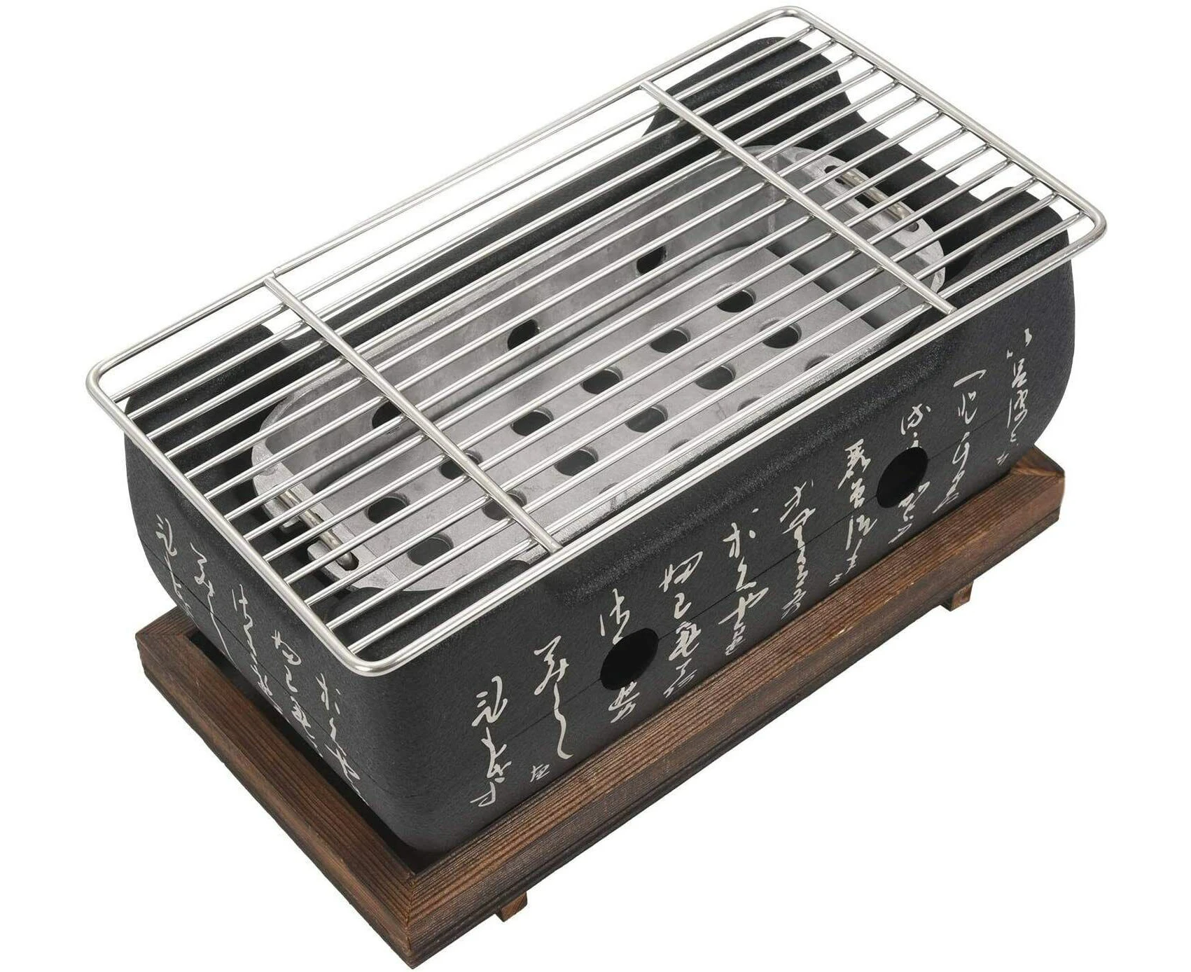 Japanese Hibachi BBQ Table Grill Charcoal Stove Black