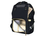 LAND Multifunctional Baby Diaper Nappy Backpack Mummy Changing Bag Black