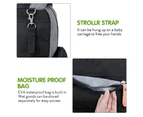 LAND Large Multifunctional Baby Diaper Nappy Backpack Mummy Changing Bag - Black/Grey