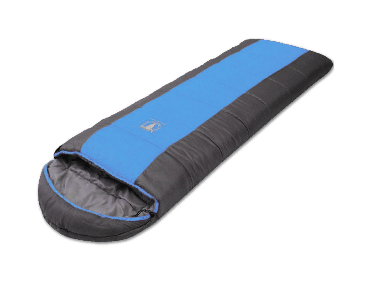 Outdoor Camping Envelope Sleeping Bag Thermal Tent Hiking Winter Single -15°C - blue