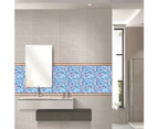 6Pcs European Geometric Waterproof Stitching Tile Stickers Bathroom Wall Decor