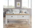 White Country Farmhouse Coffee Table