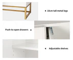 Levede Buffet Sideboard Storage Cabinet Drawers Shelf Kitchen Cupboard Hallway