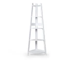 Levede 5 Tier Corner Shelf Wooden Storage Home Display Rack Plant Stand White