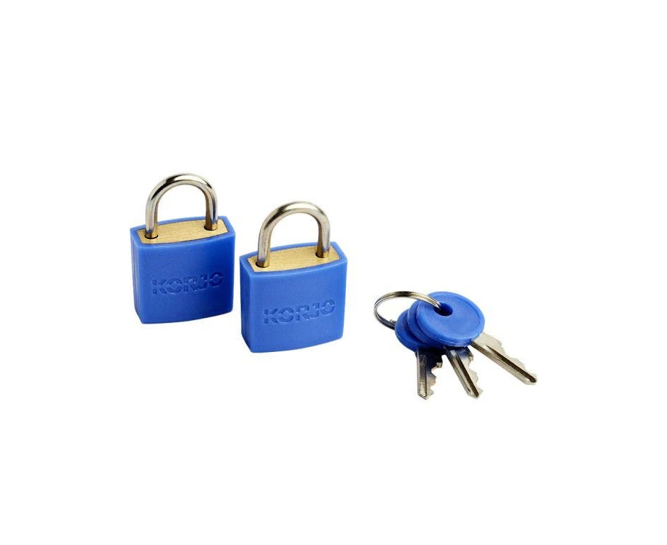 Korjo Luggage Lock Keyed 20mm - Colour (2 Pk)