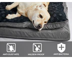 Dog Calming Bed Warm Soft Plush Comfy Sleeping Memory Foam Mattress Dark Grey XL