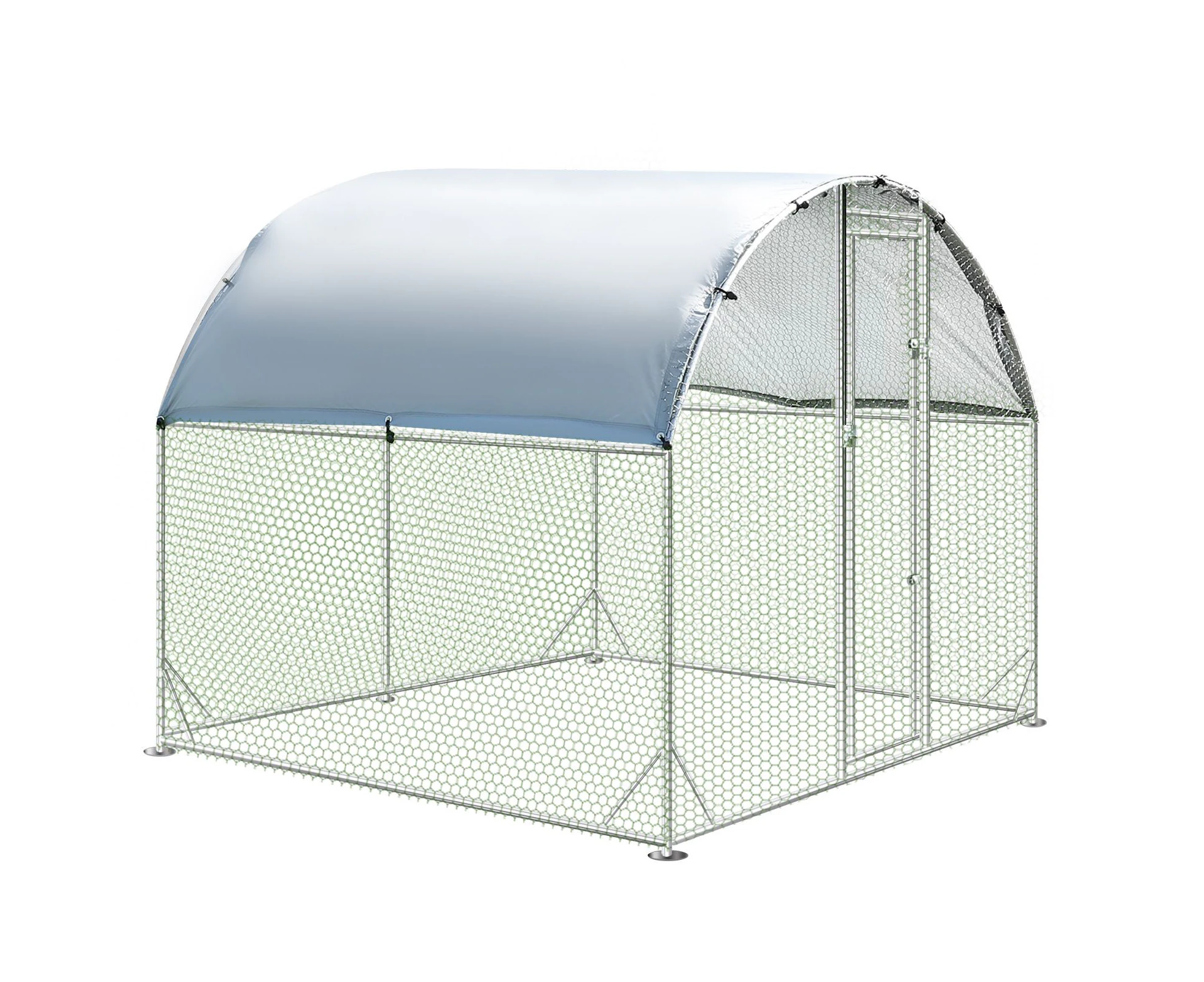 Chicken Run Coop Walk In Cage Chook Pen Shelter Rabbit Hutch Dog Cat Enclosure Large Bird Cage 280x190x195cm