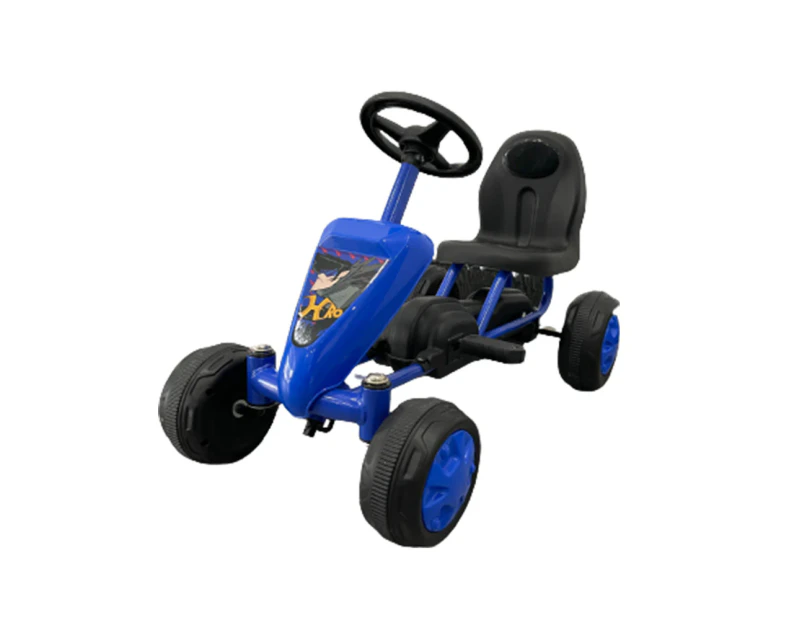 Go Kart Small Blue Kids 18m+ Pedal Powered Ride On Toy/Buggy/Racing Car