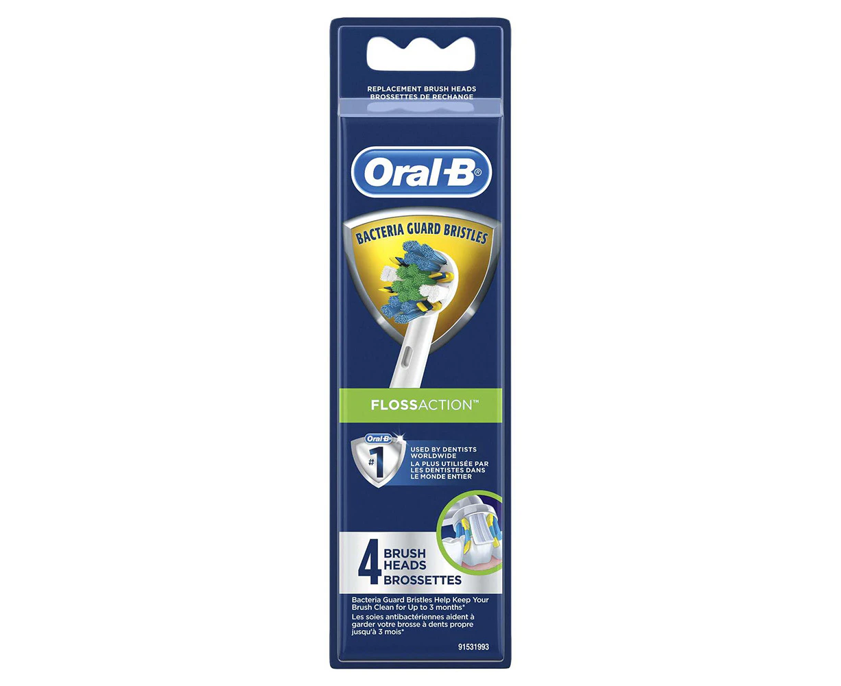 4PK Oral B Floss Action Power Brush Refill Electric Toothbrush Heads Replacement