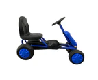 Go Kart Small Blue Kids 18m+ Pedal Powered Ride On Toy/Buggy/Racing Car