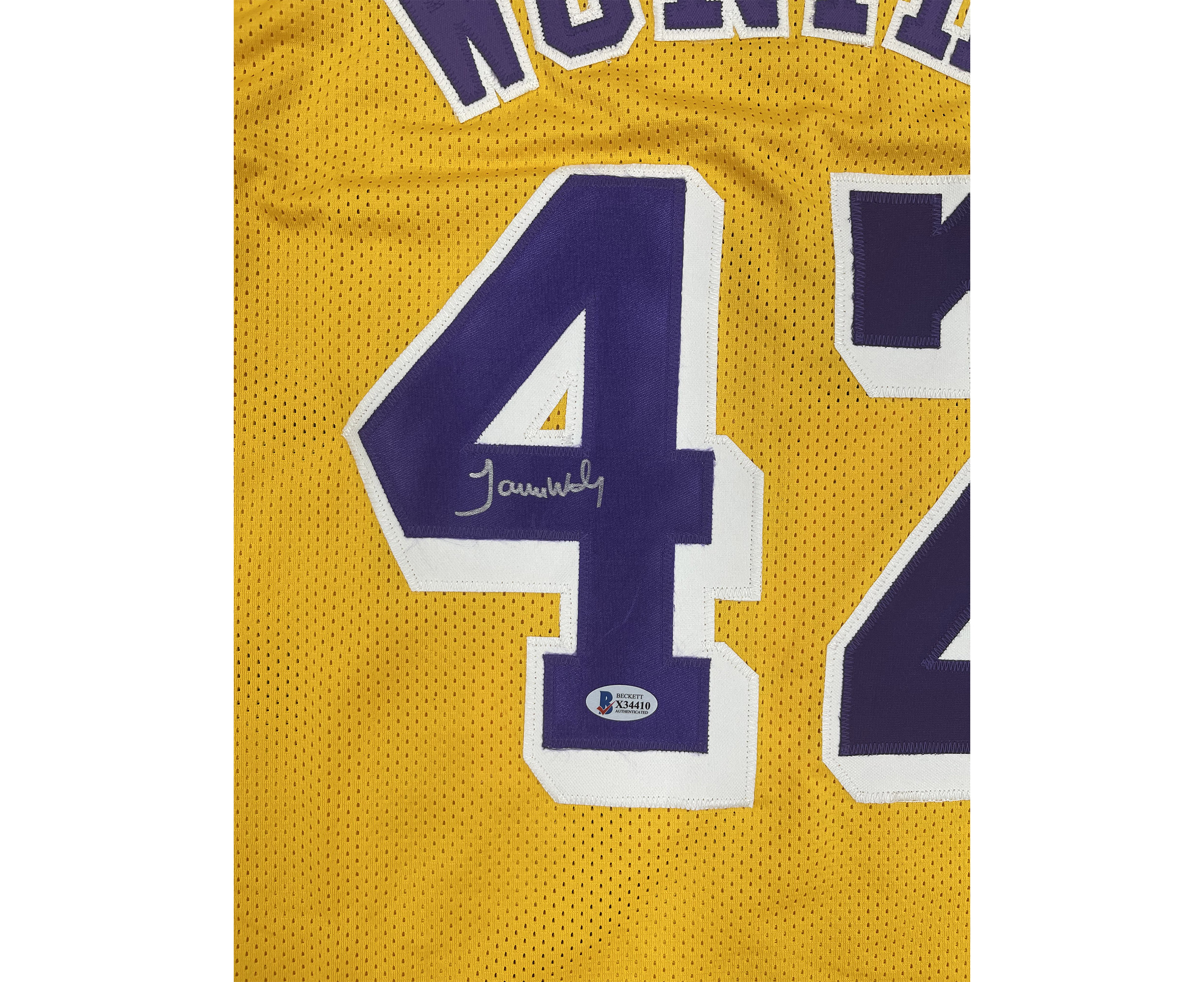 Dennis Rodman Autographed Framed Gold Los Angeles Lakers Jersey Auto JSA COA