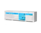 Artiss Entertainment Unit TV Cabinet LED 180cm White Bobi