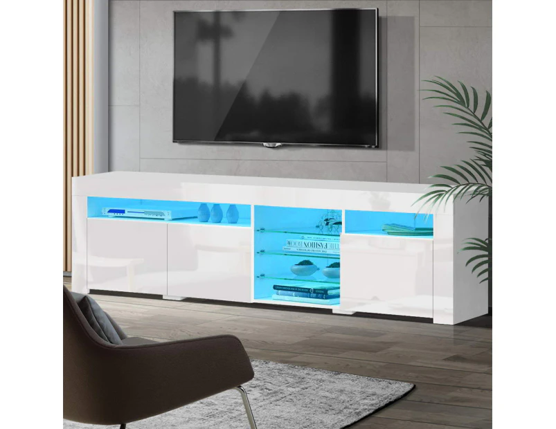 Artiss Entertainment Unit TV Cabinet LED 180cm White Bobi