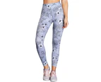 Azura Exchange Gray Floral Print Allover High Waist Leggings Yoga Pants Yoga Pants