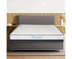Dreamz Pocket Spring Mattress HD Foam Medium Firm Bedding Bed Top King 21CM - White