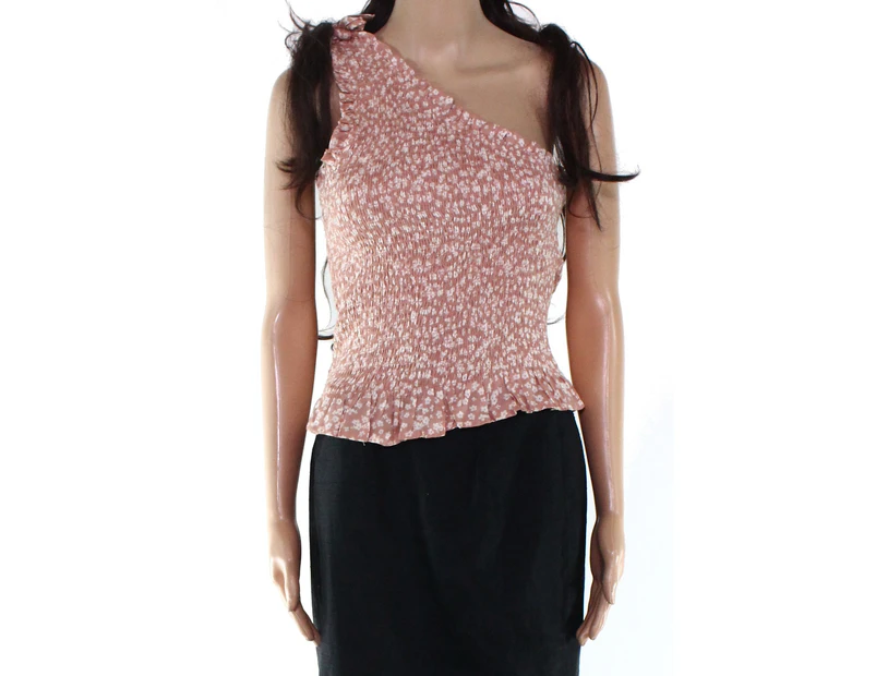Designer Brand Women's Blouse Pink  Shirred One Shoulder