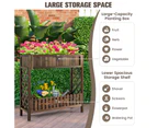 Giantex Elevated Garden Bed Wood Raised Planter Box w/Storage Shelf Flower Vegetable Herbs Pot Outdoor Patio Yard 123cmx75.5cmx81cm