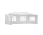 InstaHut Gazebo 3x6m Marquee Wedding Party Tent Outdoor Camping Side Wall Canopy 4 Panel White