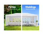 Instahut Gazebo 3x6 Outdoor Marquee Side Wall Party Wedding Tent Camping White