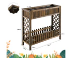 Giantex Elevated Garden Bed Wood Raised Planter Box w/Storage Shelf Flower Vegetable Herbs Pot Outdoor Patio Yard 123cmx75.5cmx81cm