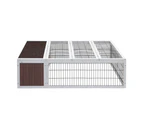 i.Pet Rabbit Hutch 124cm x 90cm x 35cm Chicken Coop Large Outdoor Wooden Run Cage House