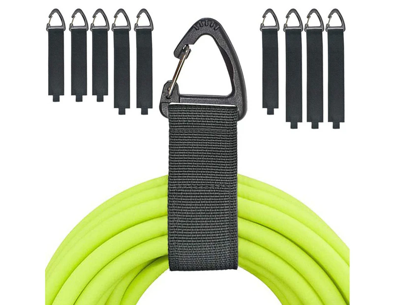 9 PCS Extension Cord Organizer, Utility hooks Self-Adhesive buckle Cord Holder for Garage Organizer Up to 18.6" Heavy Duty Storage Straps for Cables