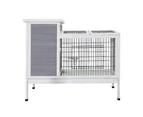 i.Pet Rabbit Hutch 97cm x 49cm x 86cm Chicken Coop Large Run Wooden Outdoor Cage House