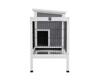 i.Pet Rabbit Hutch 97cm x 49cm x 86cm Chicken Coop Large Run Wooden Outdoor Cage House