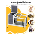 i.Pet Rabbit Hutch 97cm x 49cm x 86cm Chicken Coop Large Run Wooden Outdoor Cage House