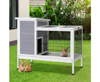 i.Pet Rabbit Hutch 97cm x 49cm x 86cm Chicken Coop Large Run Wooden Outdoor Cage House