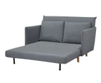 Grey Wooden Frame Adjustable Sofa Bed Chair Comfortable 2 Seater Double Bed