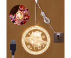 Acrylic Fairy Lights Strong Suction Round Long Service Life Indoor Windows Wall LED Christmas Suction Cup Lights for Family Tinkle Bell