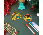 Christmas Tree Pendant Exquisite Unfinished Wood Christmas Tree Hanging Ornament for Home Case Package
