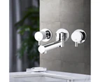 Swivel Spout Shower taps Set Round Brass Basin Bathtub Bathroom Water Spout wall taps Chrome