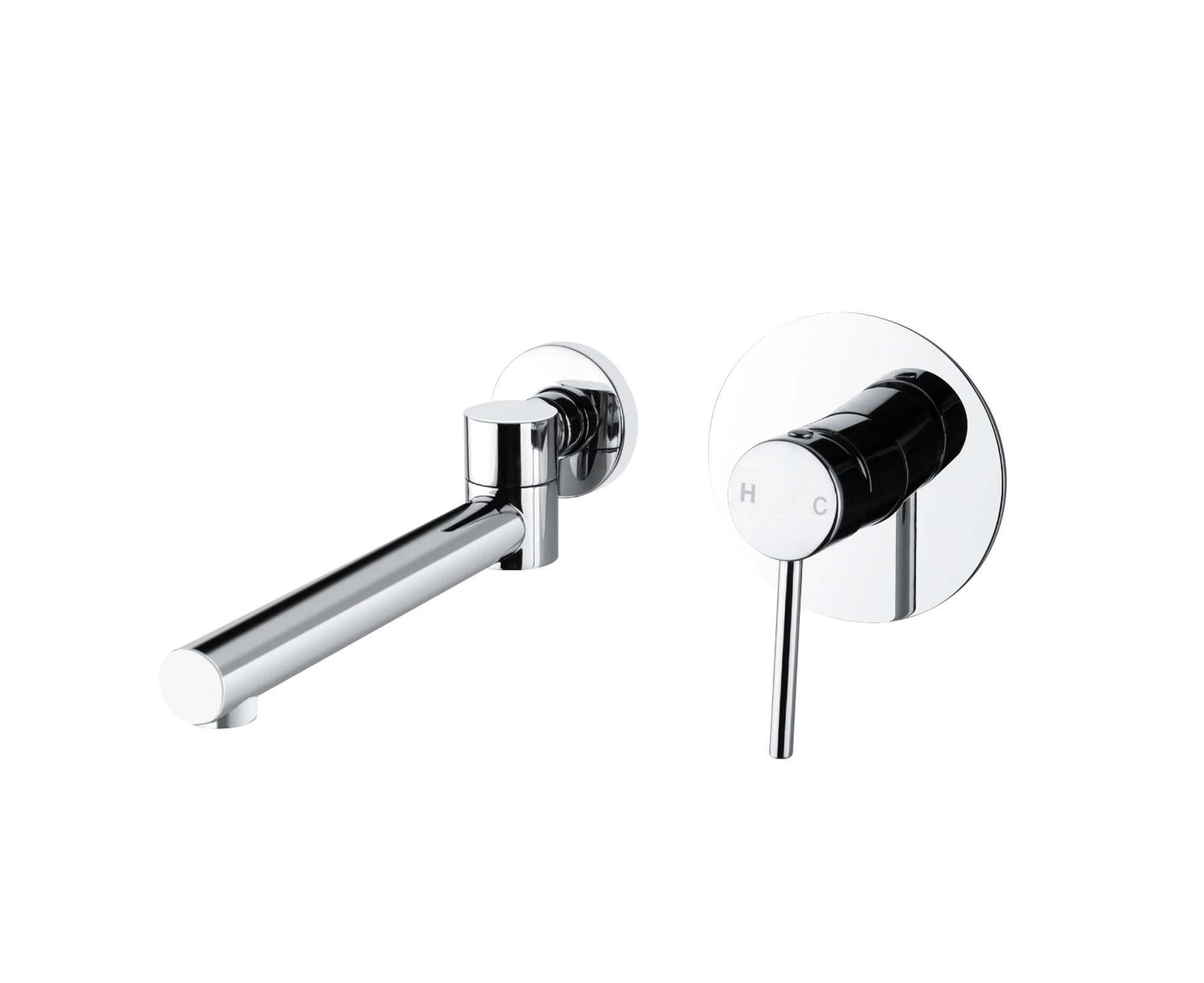 Swivel Spout Shower Mixer tap Set Round Brass Basin Bathtub Bathroom Water Spout tap Chrome