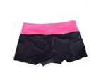 Pocket Yoga Shorts Women Gym Wear Spandex Pants Fitness Home Exercise - Pink And Grey