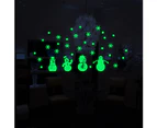 Noctilucent Christmas Deer Snowflake Snowman Decal Wall Sticker Party Decor Christmas Tree#