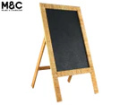Maine & Crawford 85x50cm Bartlett Rattan Frame Chalk Board - Natural/Black