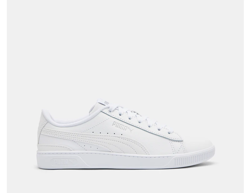 Puma Women s Vikky V3 Leather Sneakers White Silver Catch