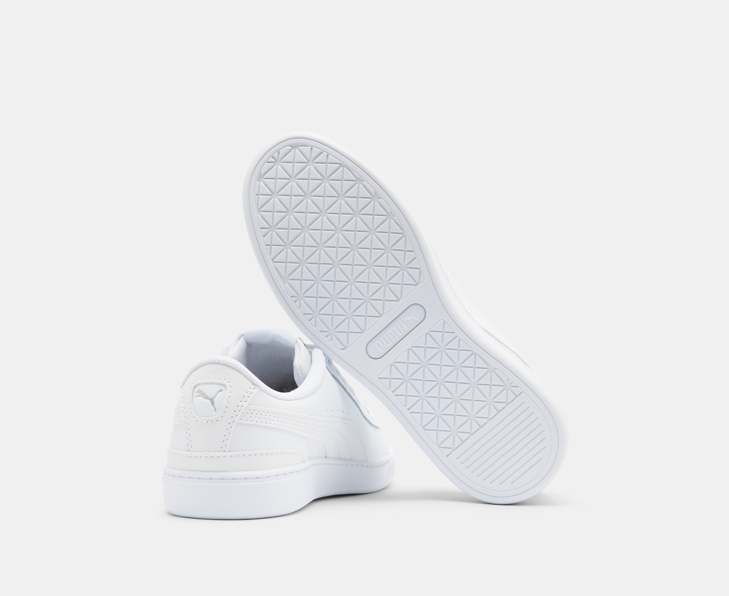 Puma Women's Vikky V3 Leather Sneakers - White/Silver Puma Women's Vikky V3 Leather Sneakers - White/Silver