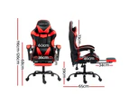 Artiss Gaming Chair Ergonomic Office Chairs Executive Computer Footrest Seat Red