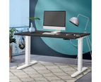 Oikiture Standing Desk Motorised Electric Sit Stand Table Height Adjustable 140cm - Black