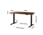 Oikiture Standing Desk Height Adjustable Dual Motor Electric Stand Table 140cm