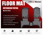 KIWI MASTER 3D TPE Car Floor Mats Liner Fit Mitsubishi Triton MQ 2015-2018