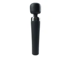 Waterproof Cordless Magic Wand Massager Body Personal Vibrator - Black