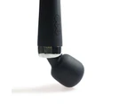 Waterproof Cordless Magic Wand Massager Body Personal Vibrator - Black